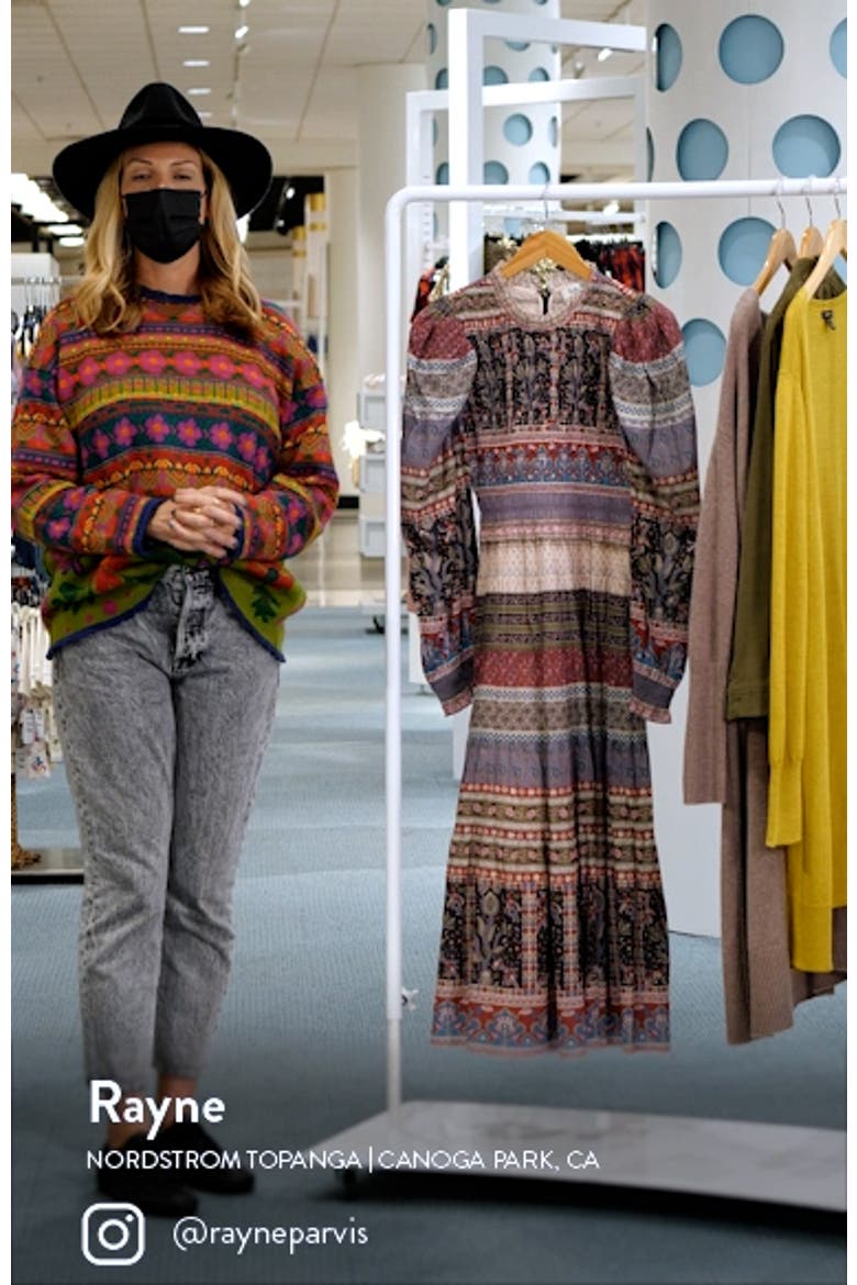 Brooke Border Smocked Long Sleeve Midi Dress video