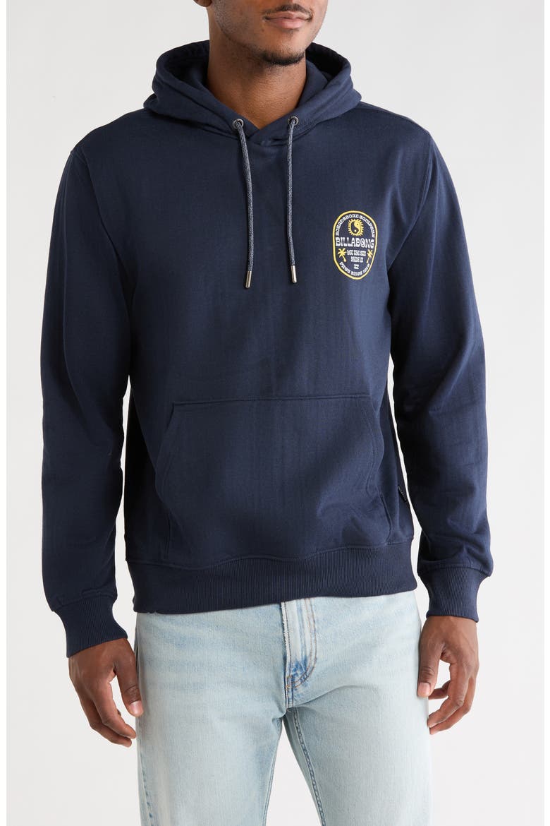 Slick Graphic Hoodie, Main, color, DARK SAPHIRRE