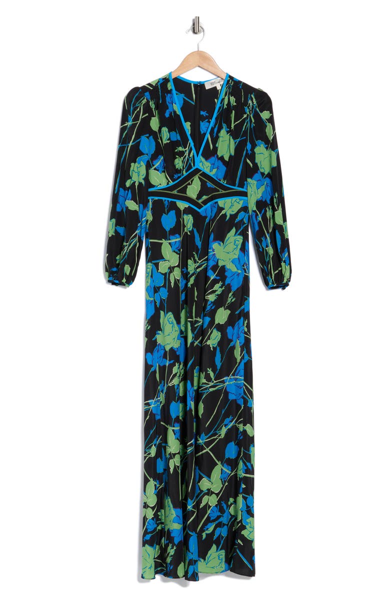 DVF Seline Floral Long Sleeve Maxi Dress, Alternate, color, Final Act Floral Multi