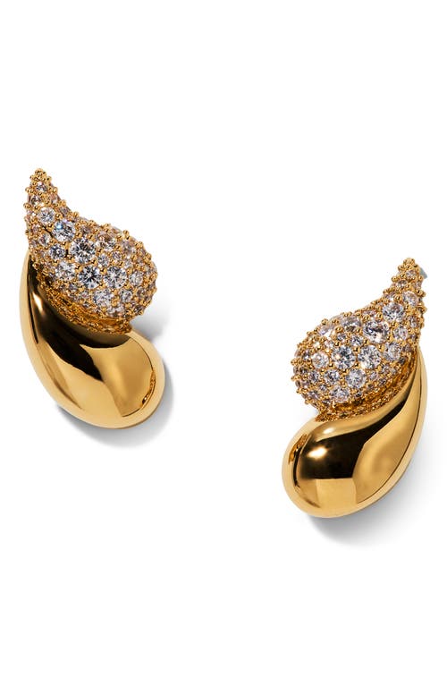 Nadri Pisa Cubic Zirconia Stud Earrings In Gold