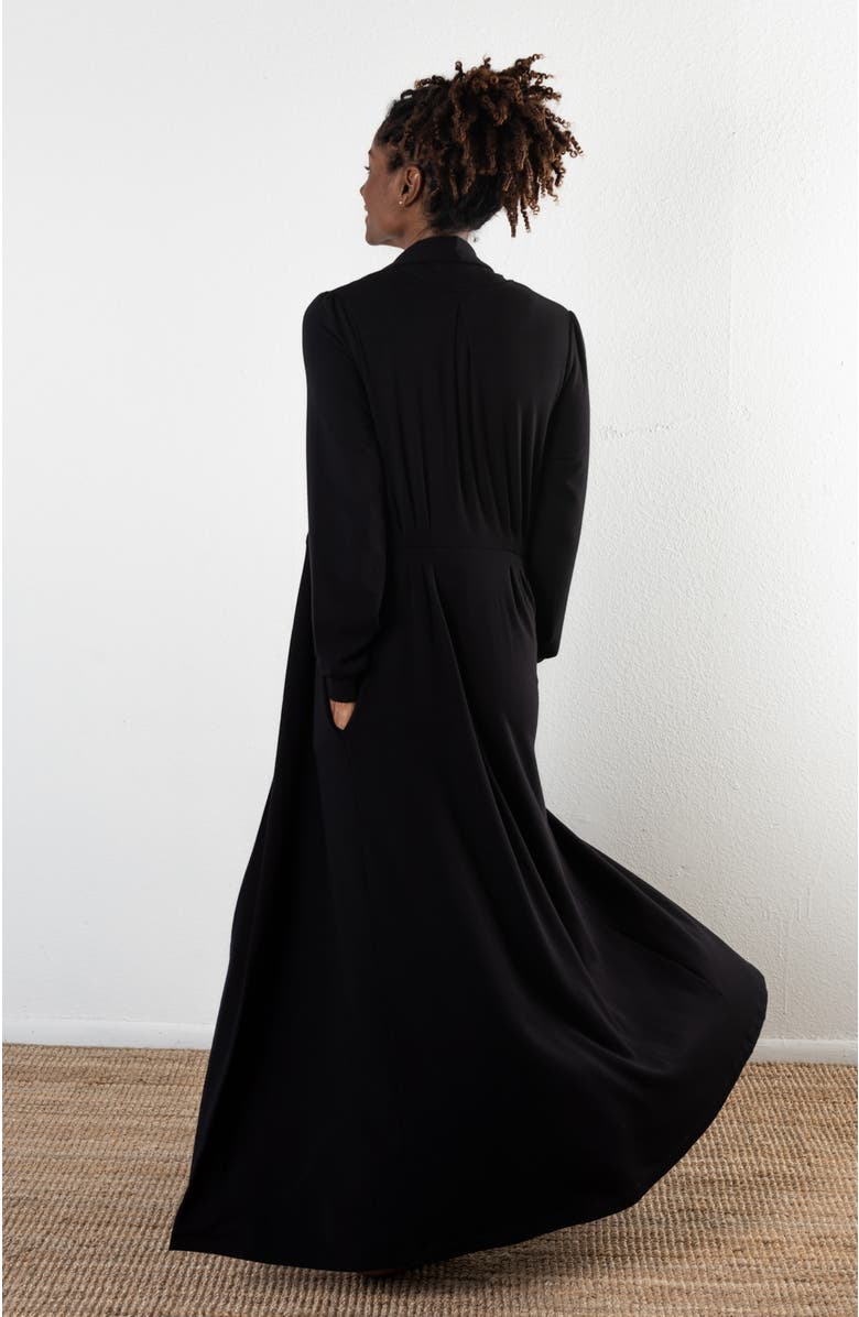 JJwinks Manhattan Pocketed Long Fleece Robe with Button Closure, Alternate, color, 