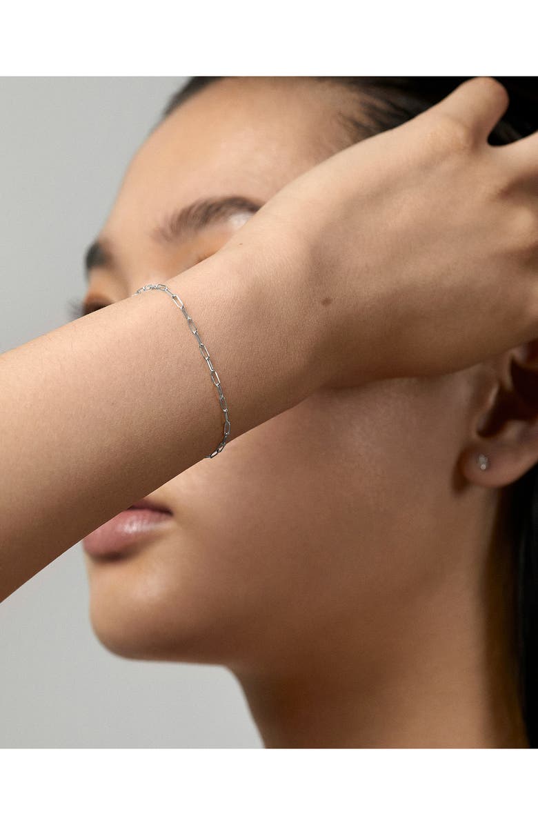 Monica Vinader Paper Clip Chain Bracelet, Alternate, color, 14Kt Solid White Gold