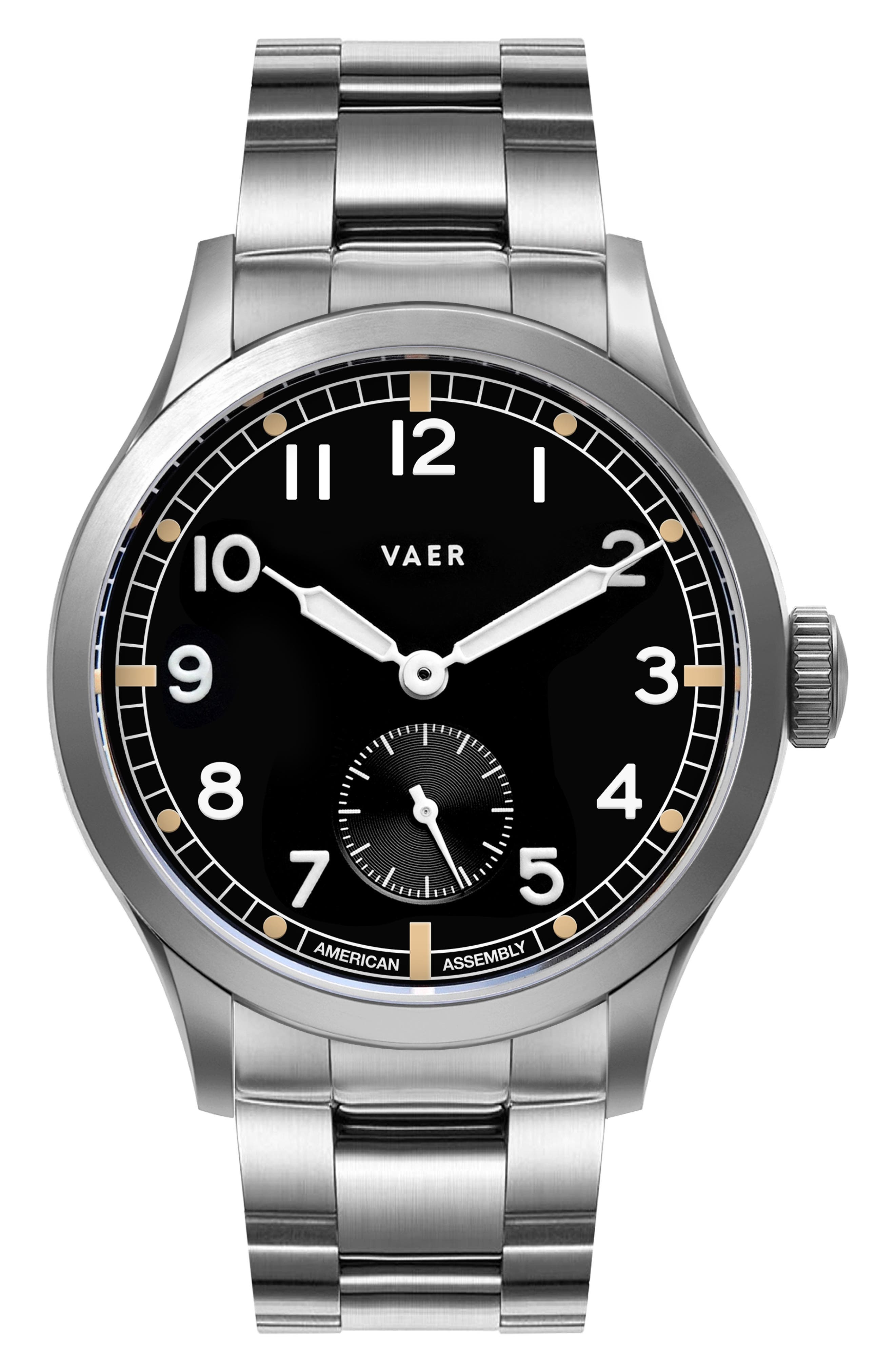 VAER C5 Dirty Dozen Bracelet Watch, 40mm in Black 