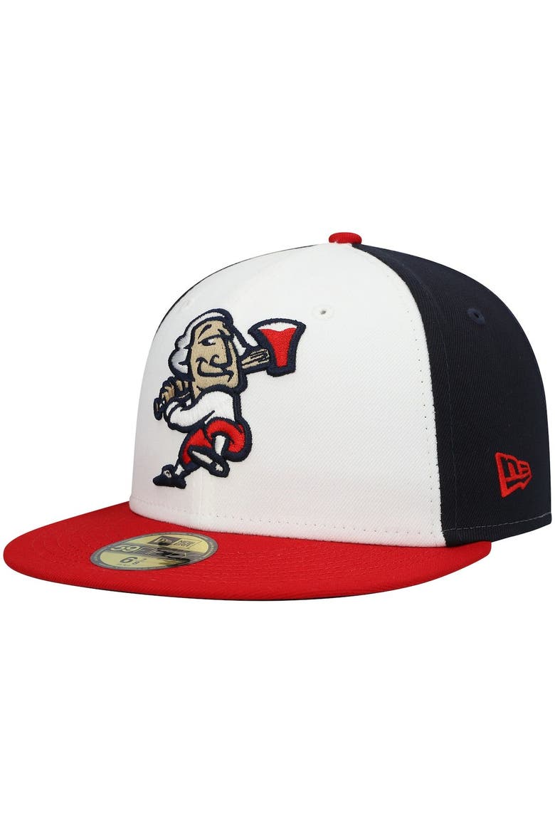 Men's New Era White Fredericksburg Nationals Authentic Collection Team Alternate 59FIFTY Fitted Hat, Alternate, color, White