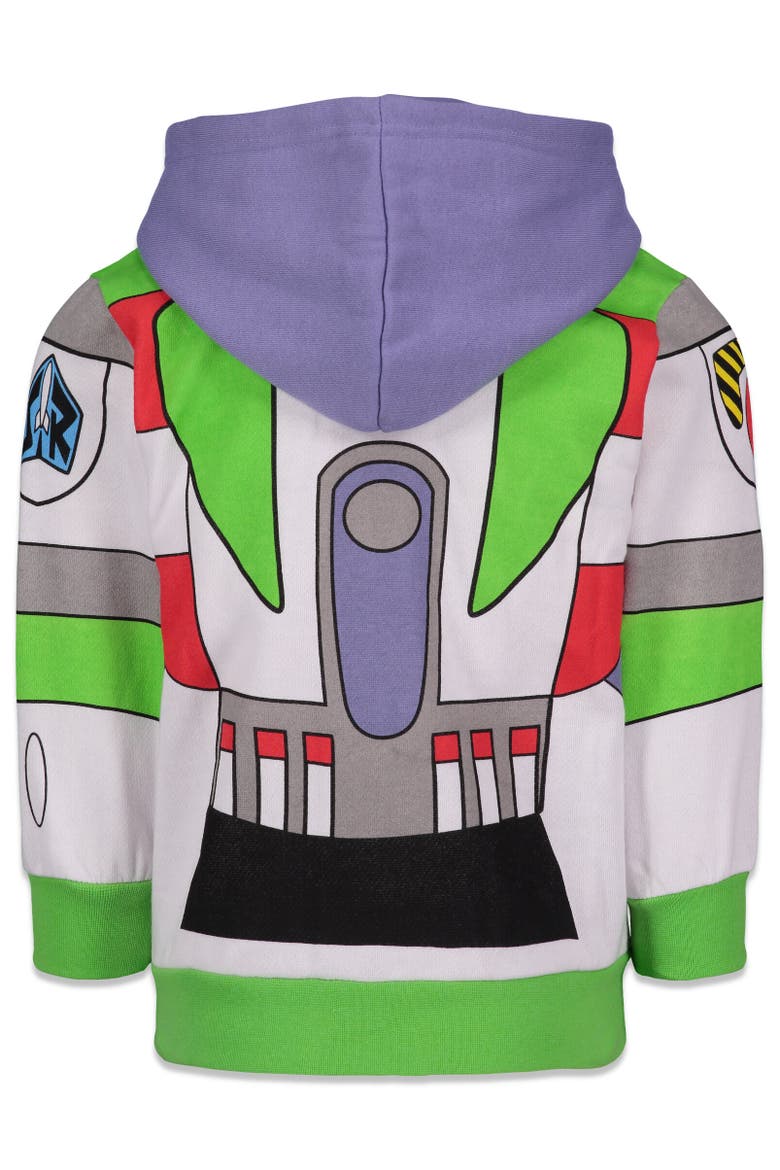 Buzz Lightyear Toy Story Cosplay Zip-Up Hoodie, Alternate, color, Green