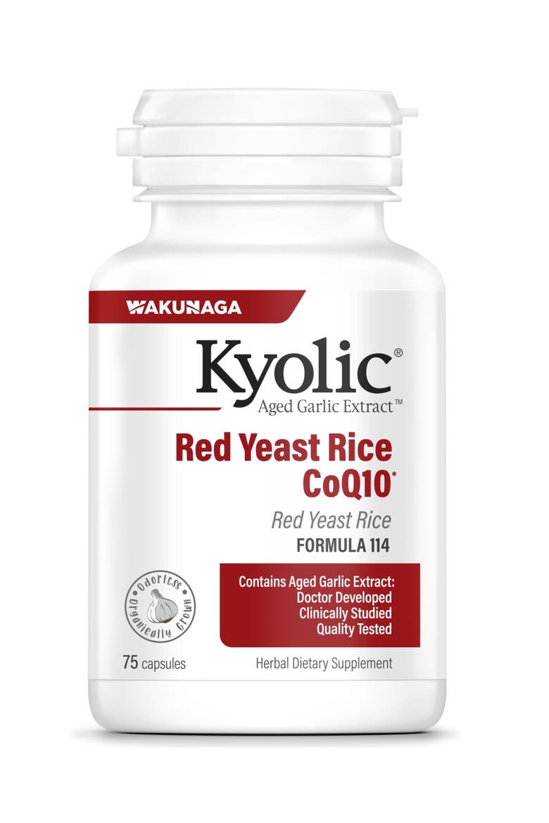 Aged Garlic Extract Formula 114, Red Yeast Rice CoQ10, Capsules 75 Count, Main, color, None
