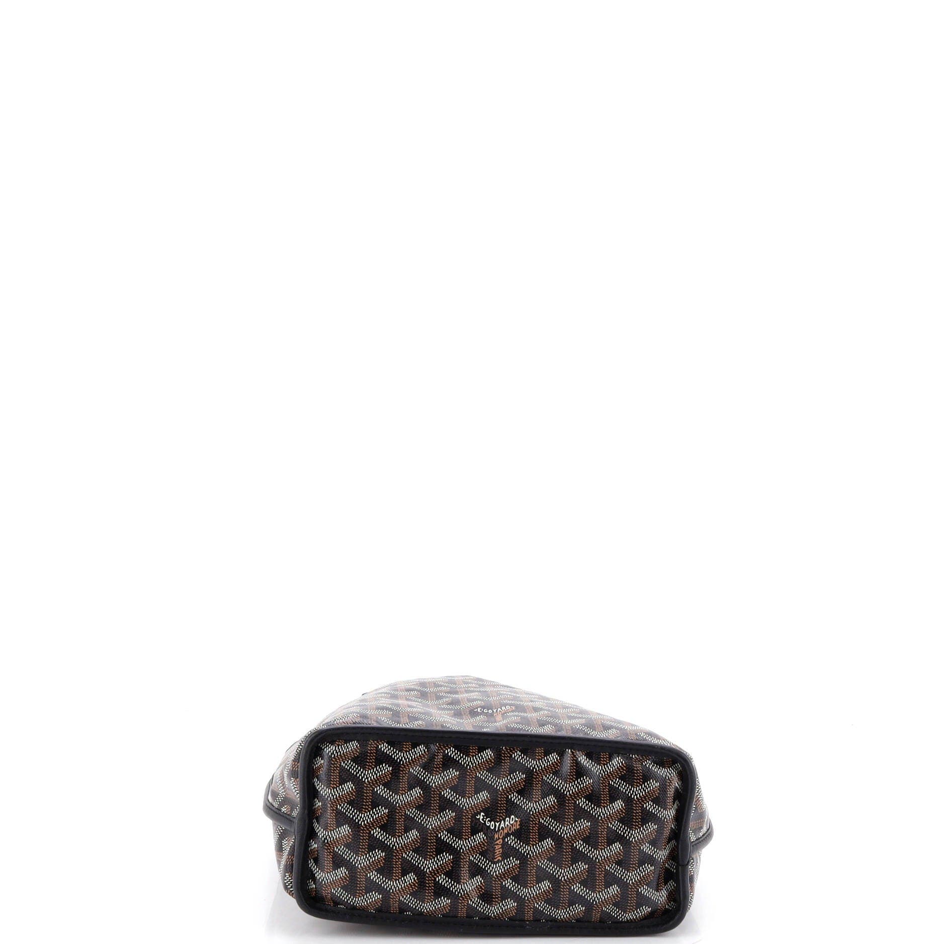 Pre-Owned Goyard Anjou Reversible Tote Coated Canvas Mini, Alternate, color, Black