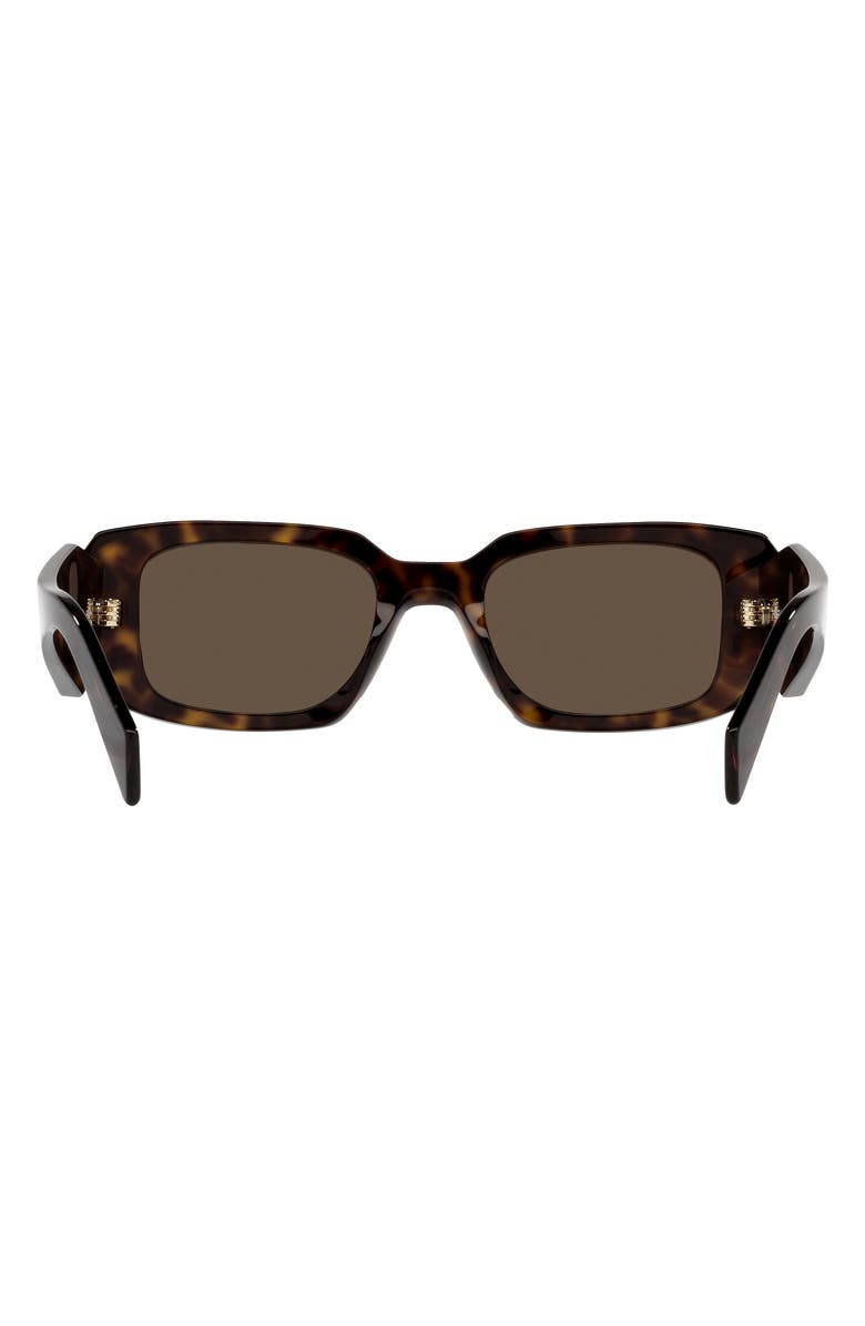 Prada Runway 49mm Rectangular Sunglasses, Alternate, color, Tortoise/ Brown