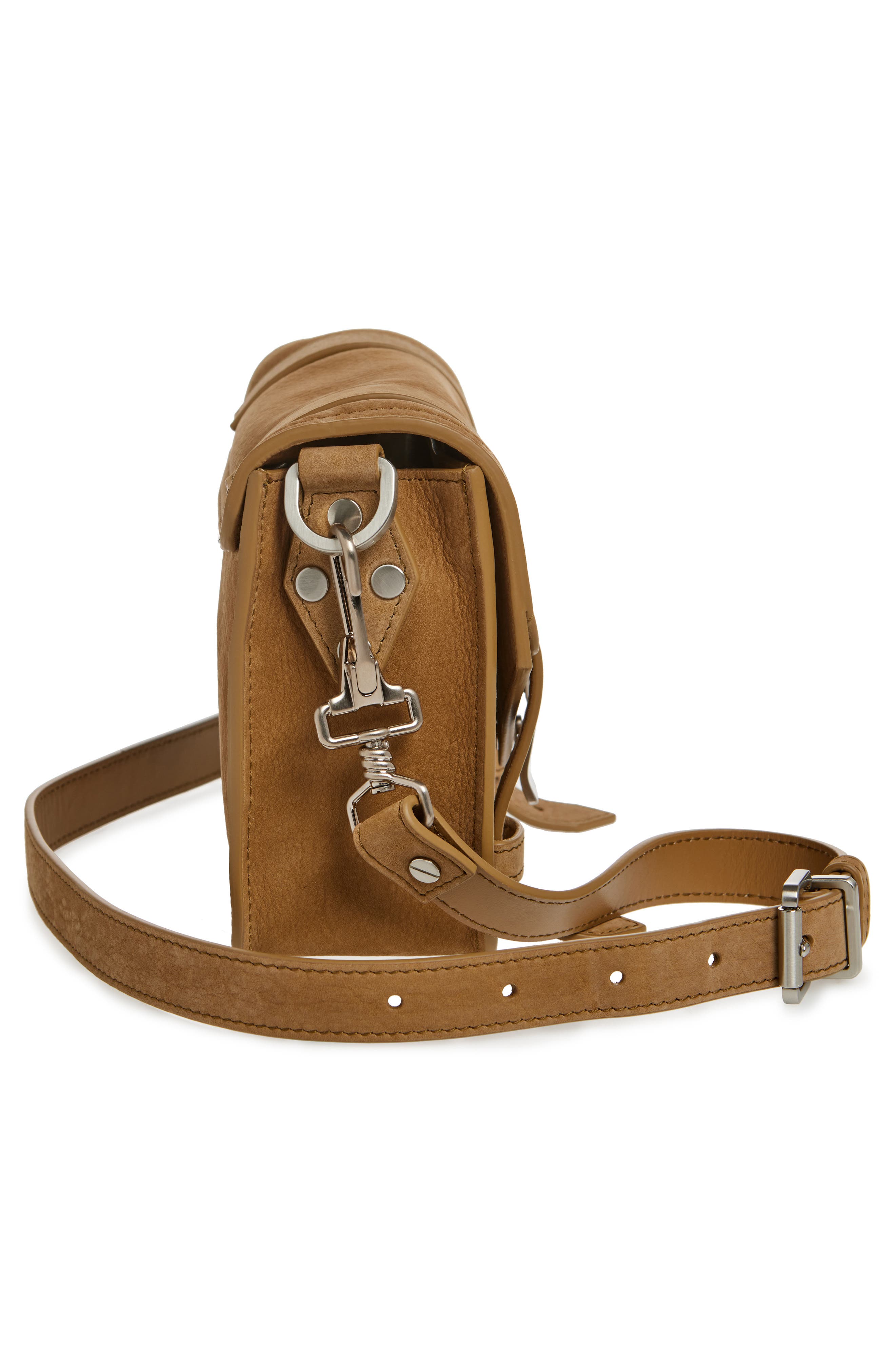 Proenza Schouler Mini PS1 Suede Crossbody Bag, Alternate, color, Tobacco