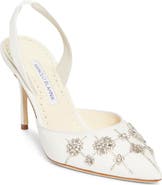 Manolo Blahnik Ralyne Embellished Slingback Pump