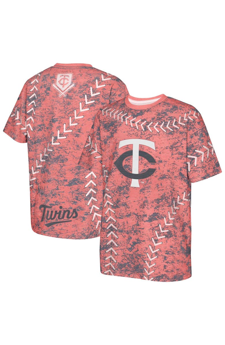 Outerstuff Youth Red Minnesota Twins Slide Score Bold T-Shirt, Alternate, color, Red