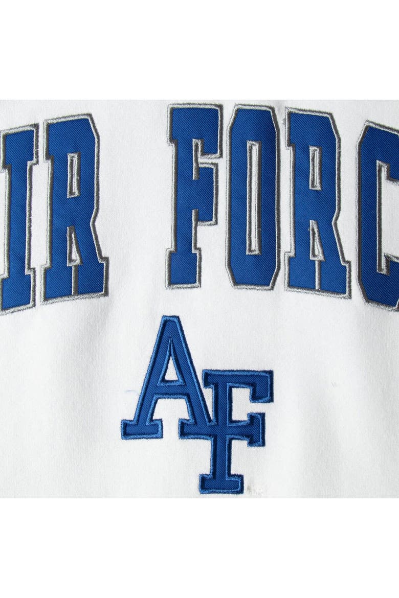 Men's Colosseum White Air Force Falcons Arch & Logo Sweatshirt, Alternate, color, White