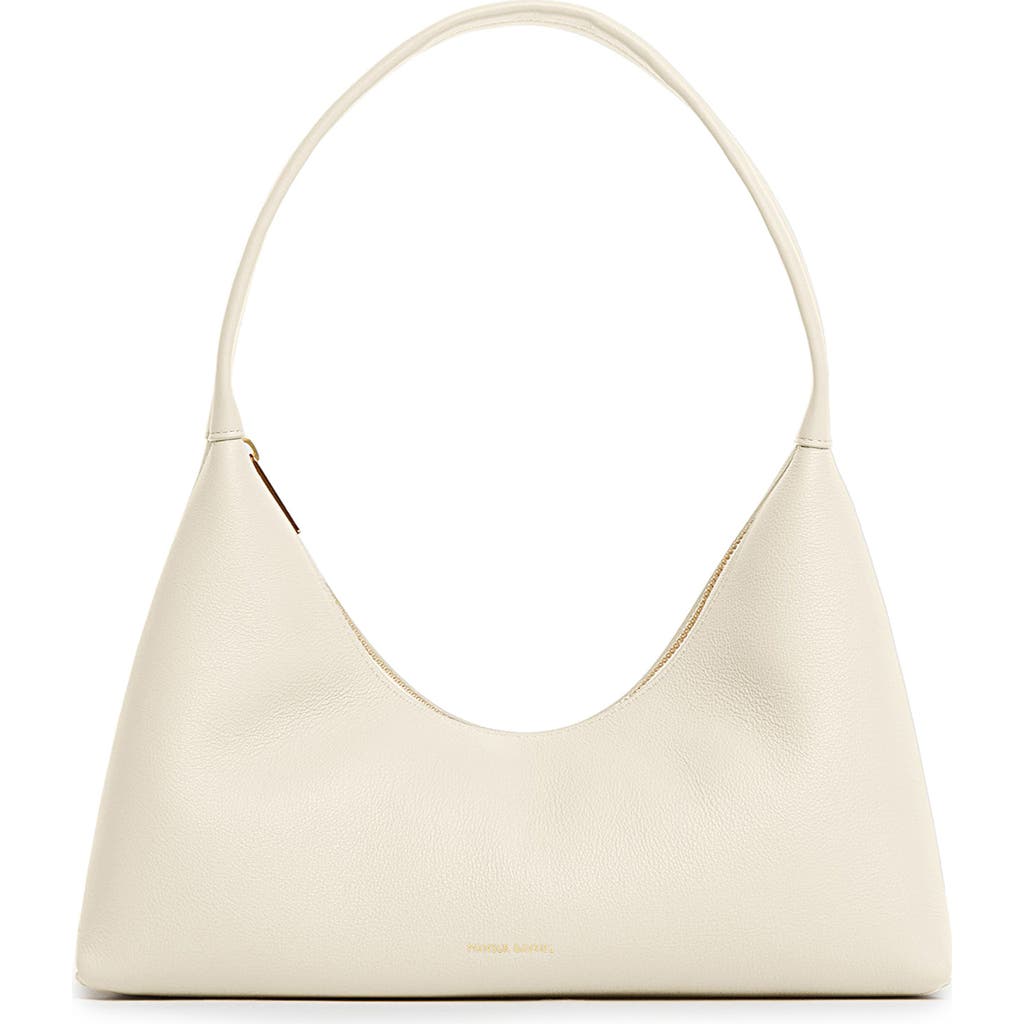 Mansur Gavriel Candy Baguette Leather Shoulder Bag In White