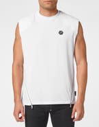 PHILIPP PLEIN Sleeveless T-Shirt Round Neck Hexagon Men