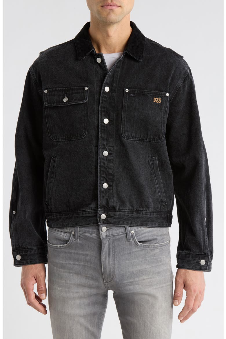 Aces Denim Jacket, Alternate, color, MIDNIGHT BLACK
