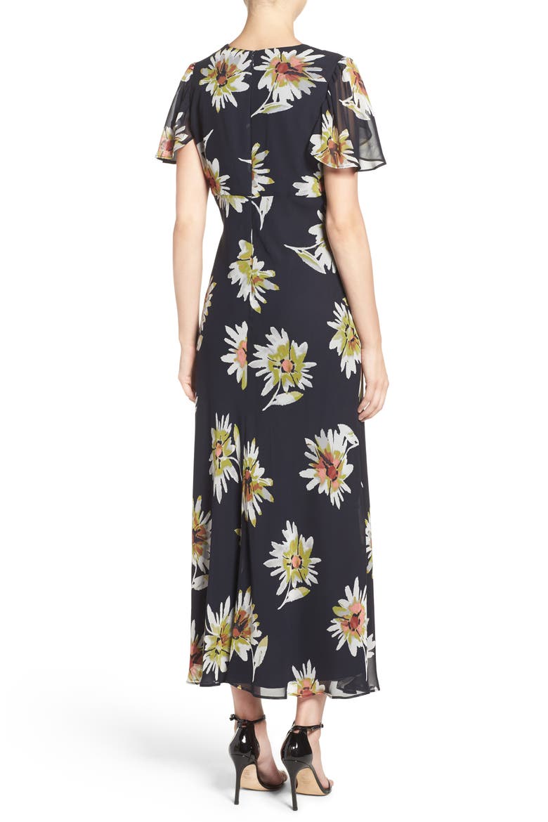 Chiffon Maxi Dress, Alternate, color, NAVY LIME
