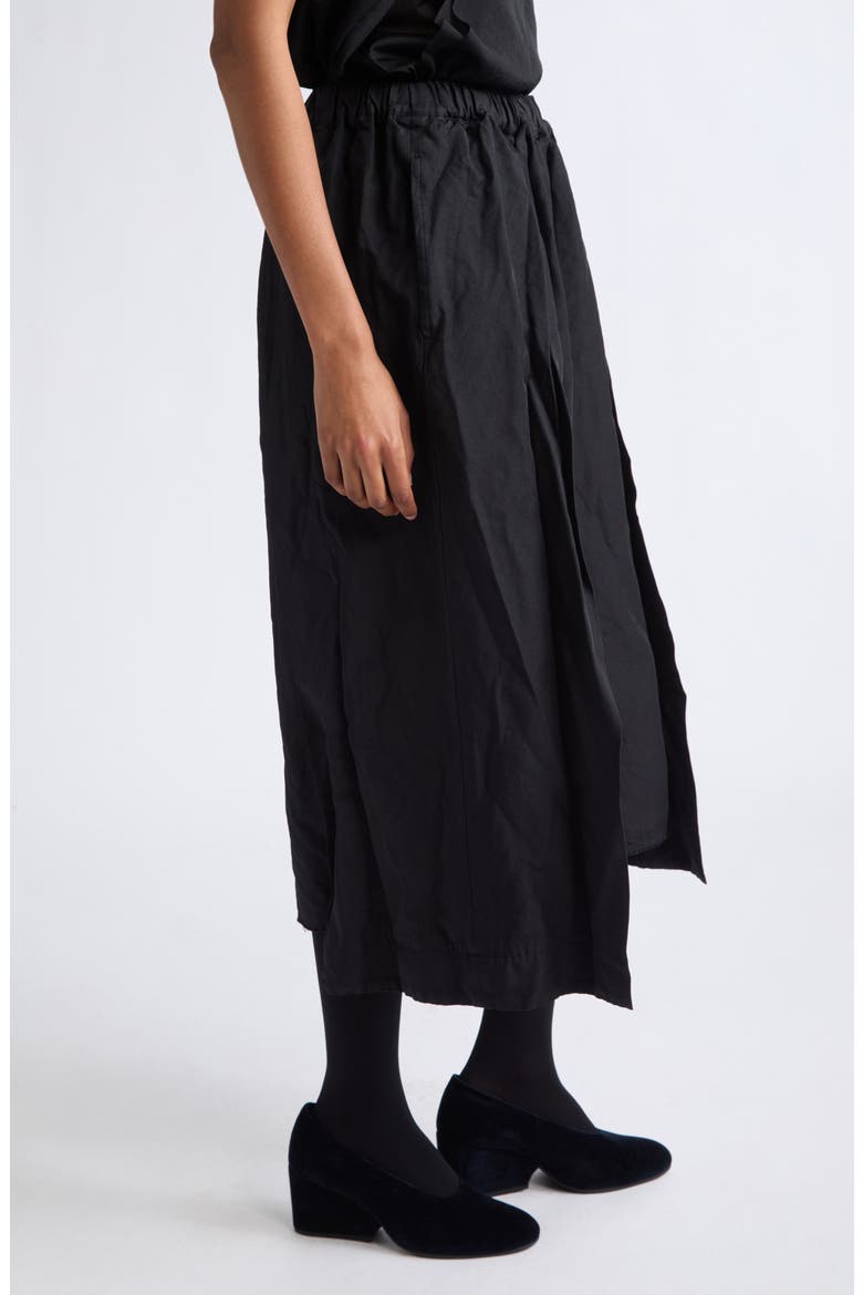 Garment Treated Wide Leg Twill Pants, Alternate, color, BLACK