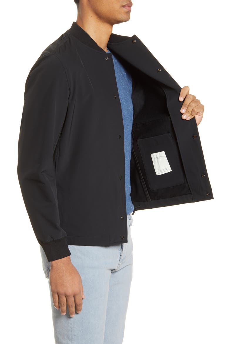 Tech Focus Slim Fit Bomber Jacket, Alternate, color, BLACK