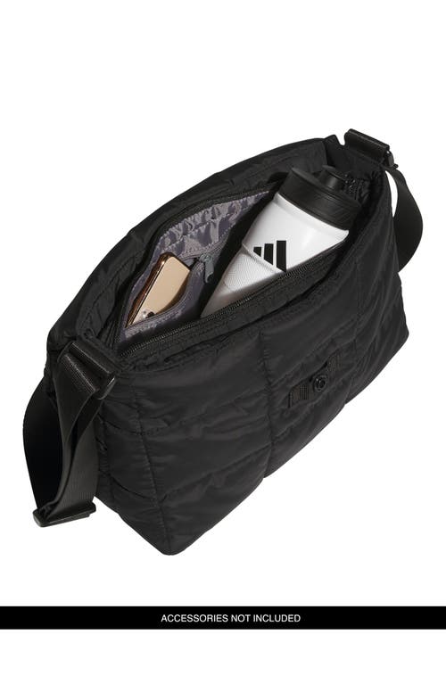 Adidas Originals Adidas Quilted Flap Crossbody Bag In Black