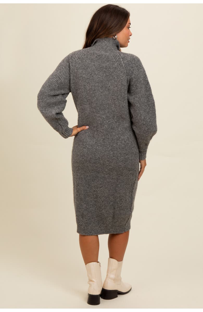 PinkBlush Mock Neck Bubble Sleeve Midi Sweater Dress, Alternate, color,