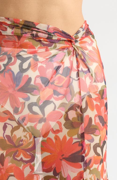 Hutch Sheer Cover-up Maxi Skirt In Multi