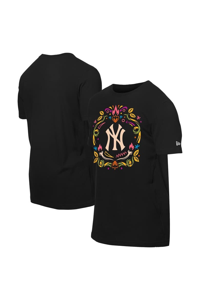 Men's New Era Black New York Yankees Día de los Muertos T-Shirt, Main, color, Black