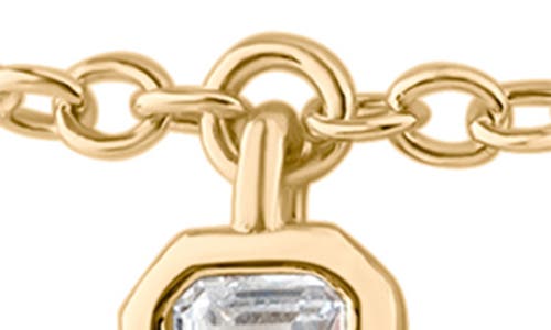 Cz By Kenneth Jay Lane Bezel Cubic Zirconia Shaker Anklet In Gold