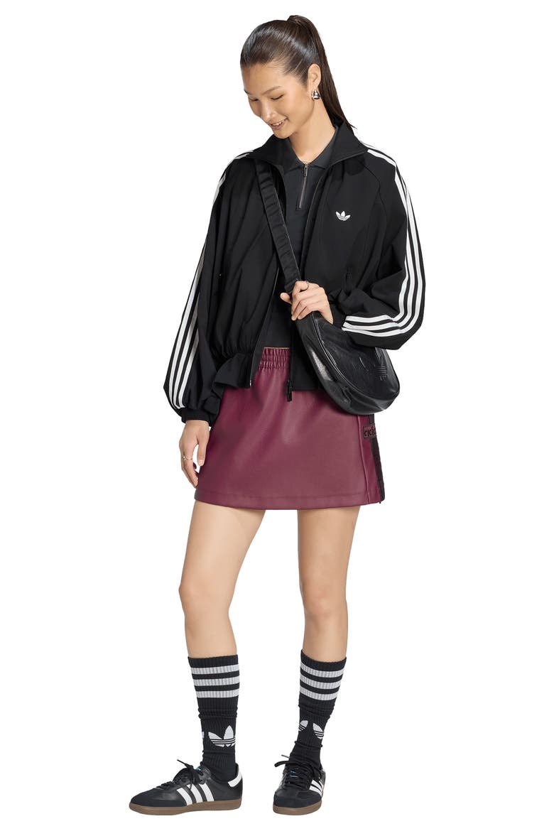 Blousy Oversized Track Top, Alternate, color, BLACK