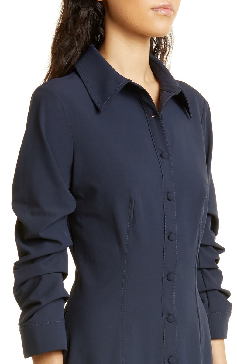 Cinq à Sept Lucilla Shirtdress, Alternate, color, Navy
