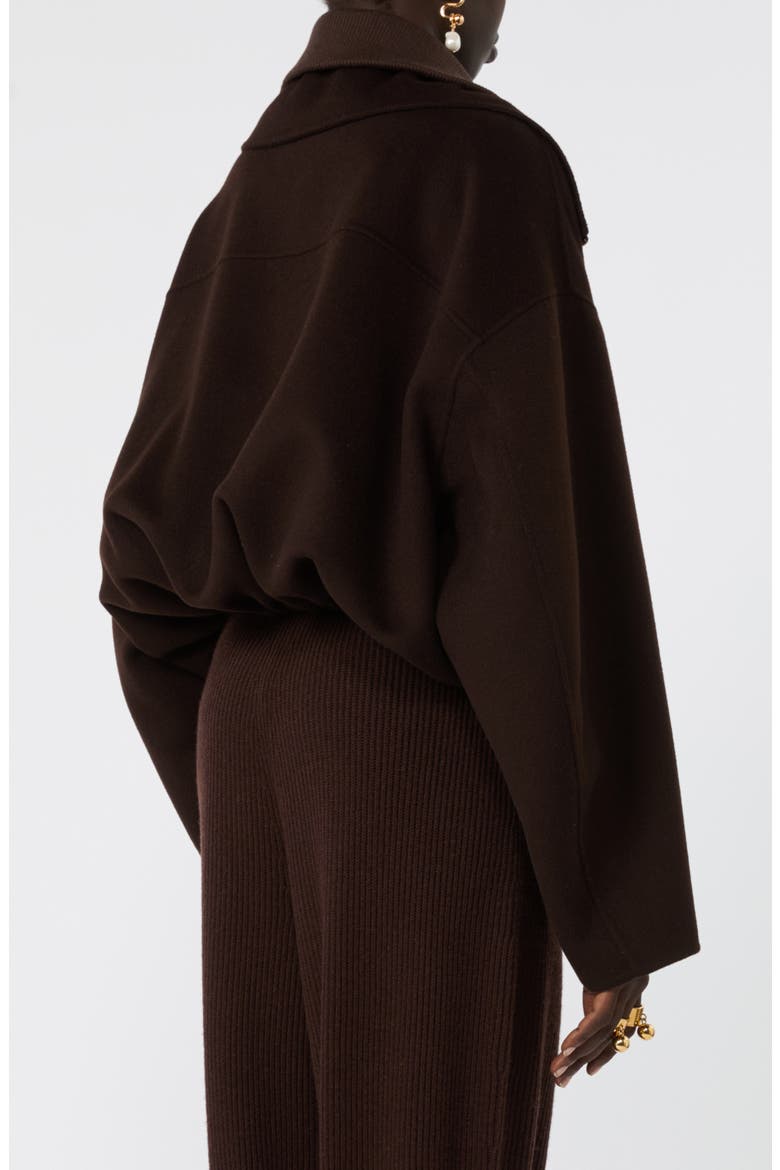 Emiro Virgin Wool Short Coat, Alternate, color, CHOCOLATE