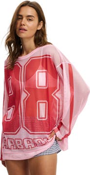 Cotton On Women's The Long Sleeve Mesh Graphic Tee