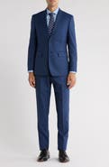 English Laundry Trim Fit Pinstripe Wool Blend Two-Piece Suit