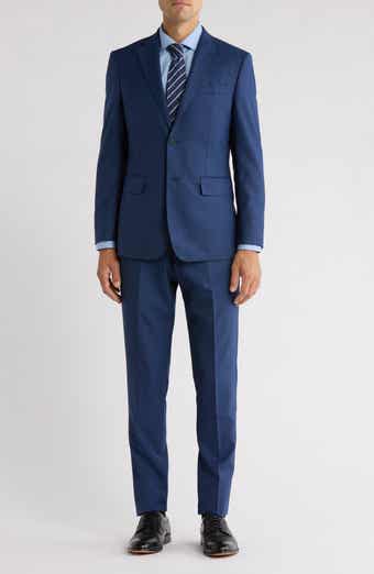 English Laundry Trim Fit Pinstripe Wool Blend Two-Piece Suit