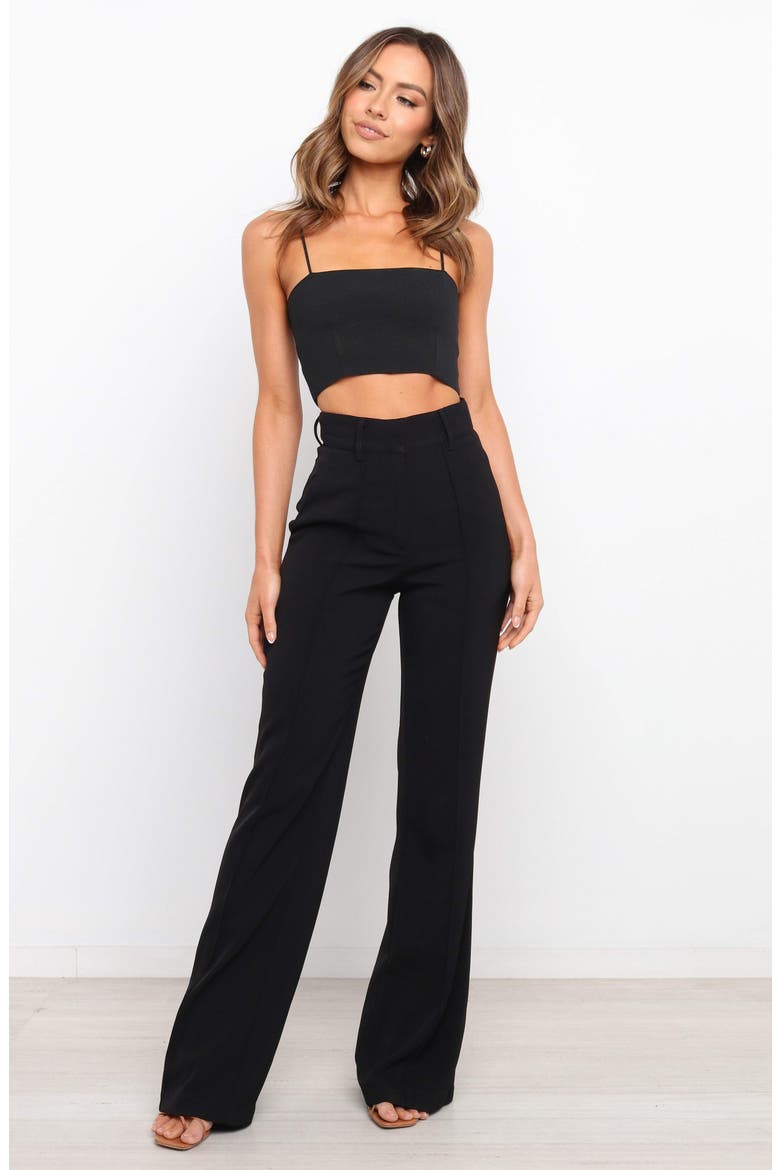 Burland Wide Leg Pants, Alternate, color, BLACK