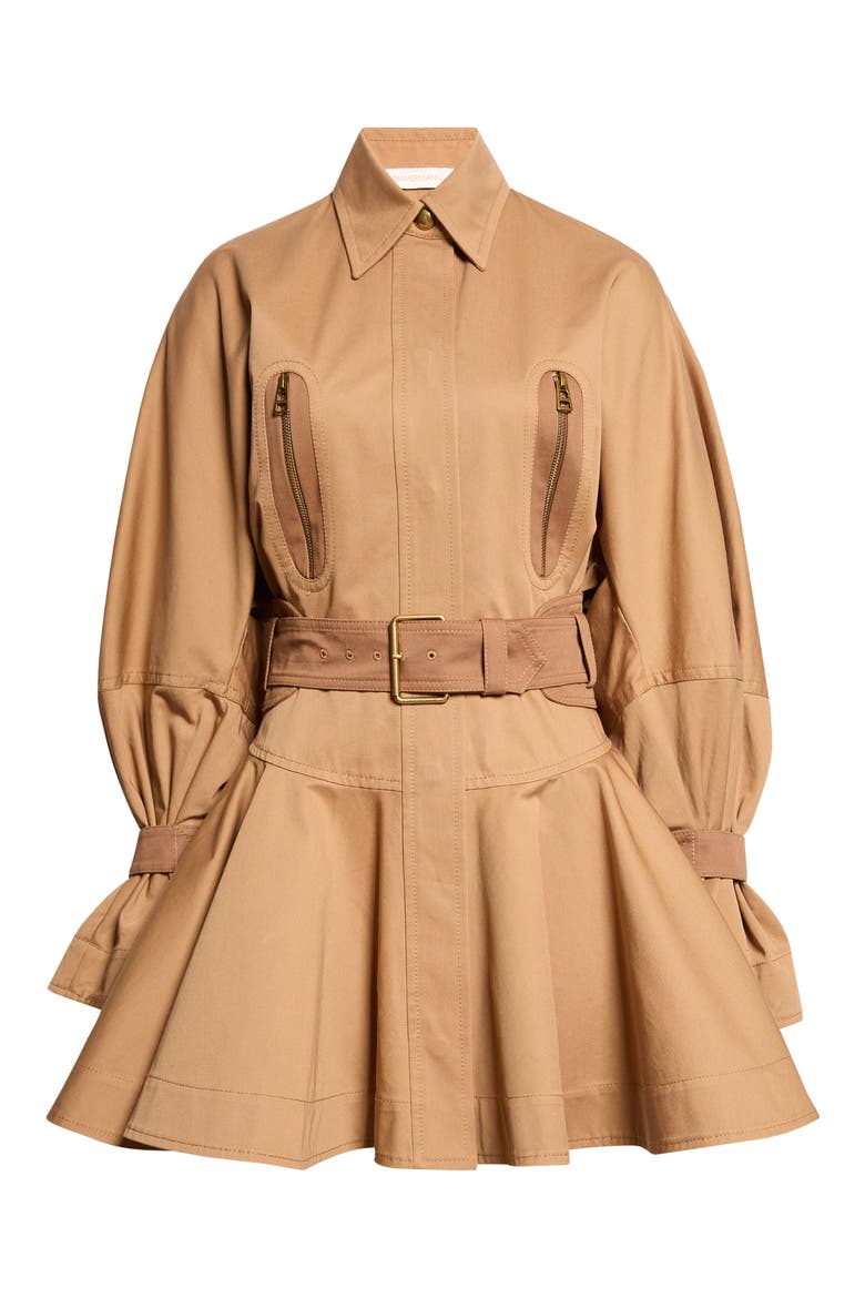 Valiant Long Sleeve Cotton Drill Minidress, Alternate, color, DESERT