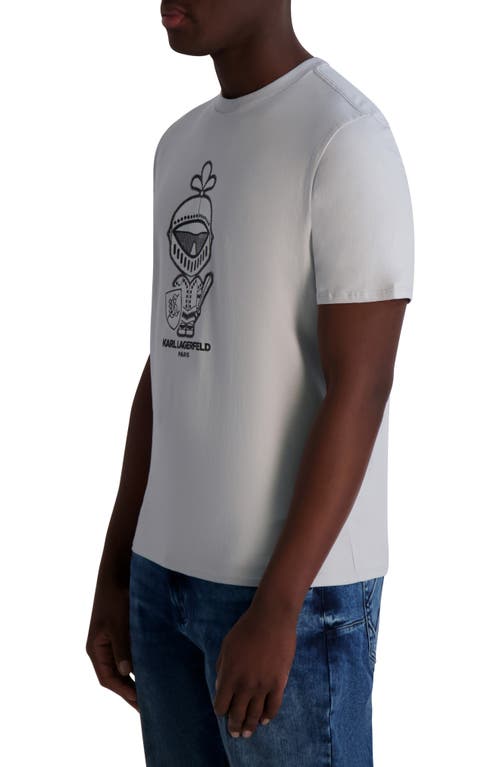 Karl Lagerfeld Paris Karl Armour Logo Patch T-shirt In Gray
