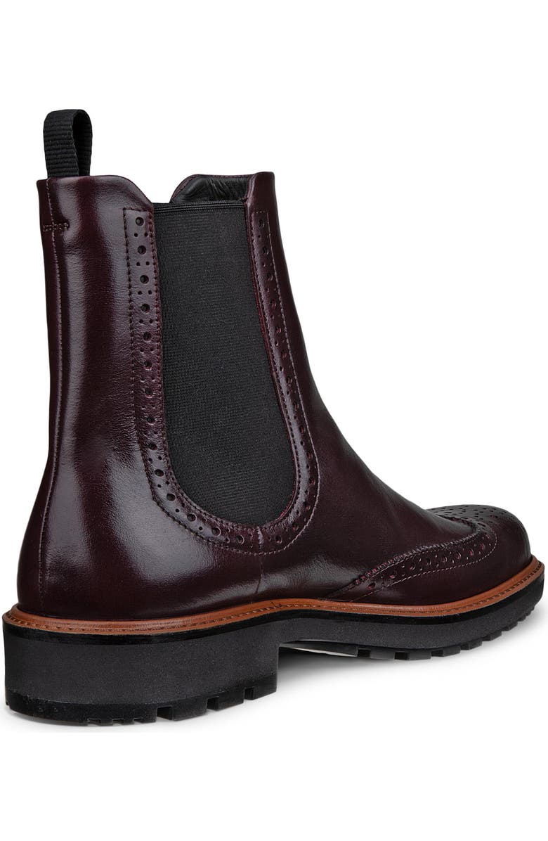 ECCO Metropole Oslo Wingtip Chelsea Boot, Alternate, color, Dark Ruby