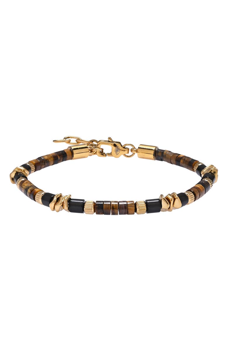 EYE CANDY LOS ANGELES Men's Theodore Agate Beaded Bracelet, Main, color, 