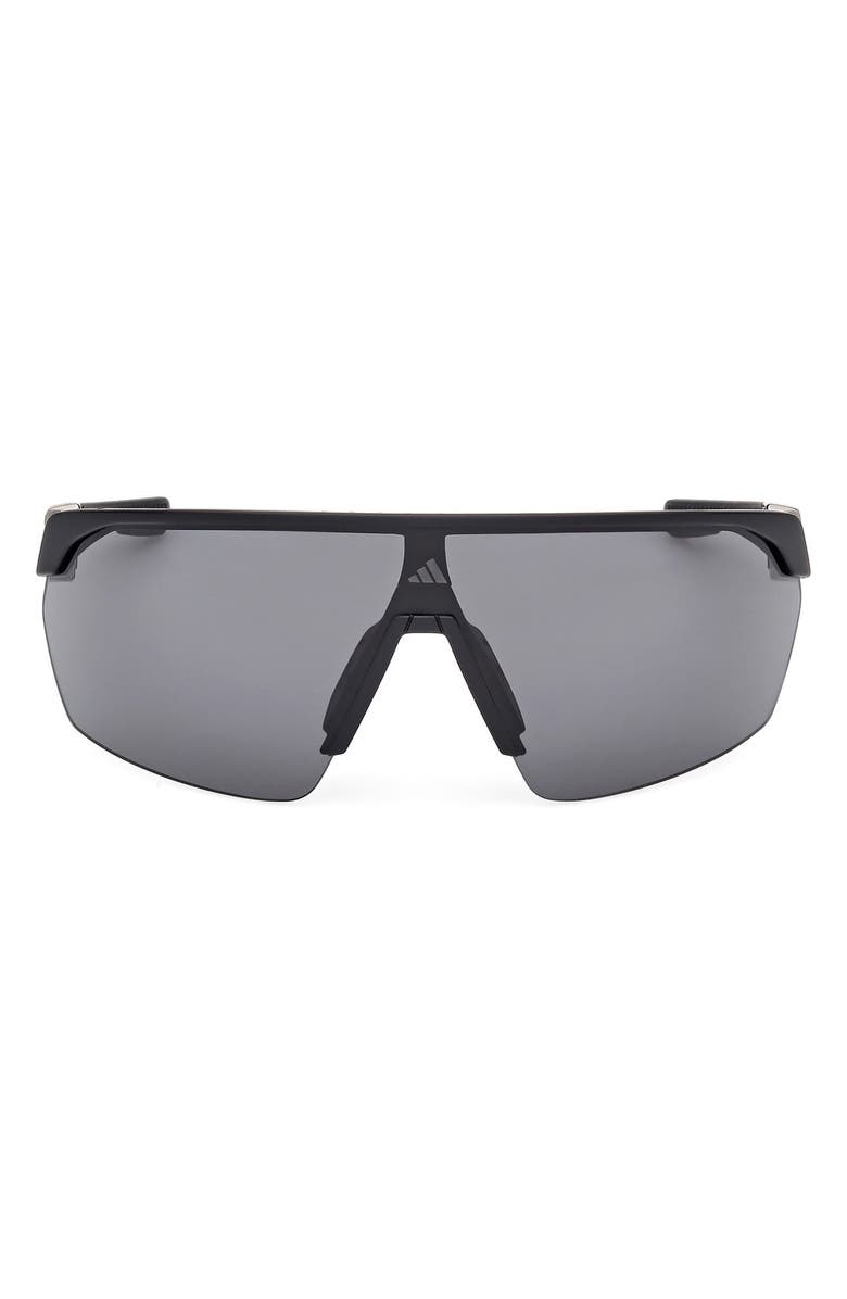 adidas 00mm Shield Sunglasses, Main, color, Matte Black / Smoke