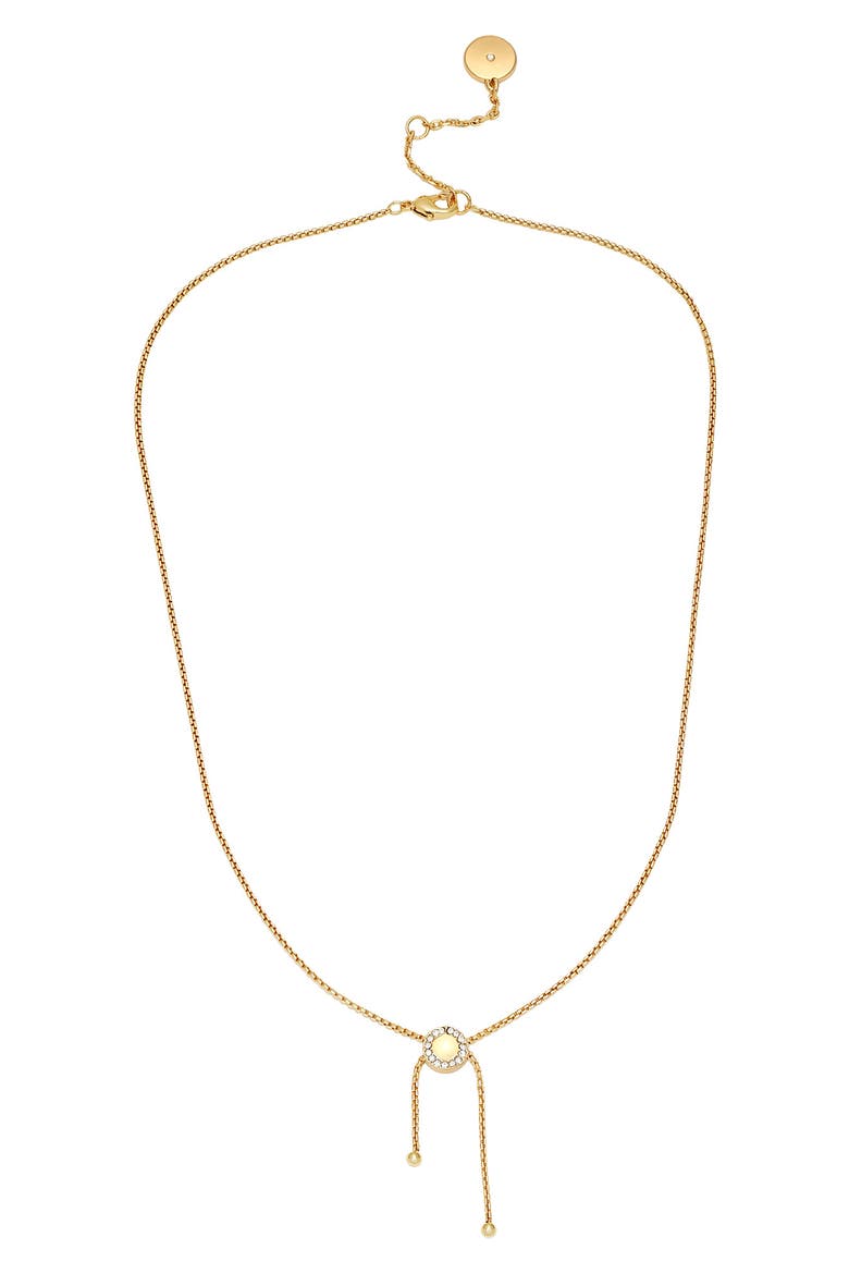 Crystal Lariat Necklace, Main, color, GOLD