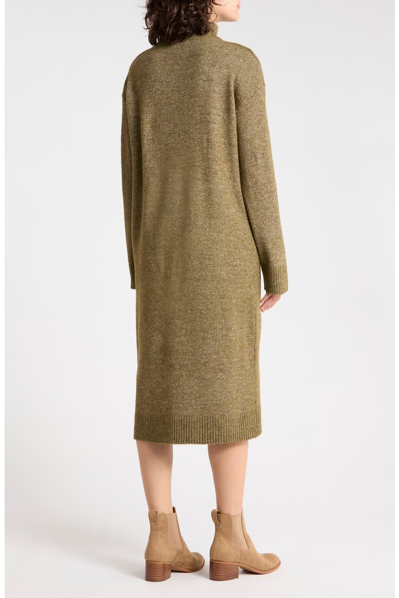 Mock Neck Sweater Dress, Alternate, color, MILITARY OLIVE MELANGE