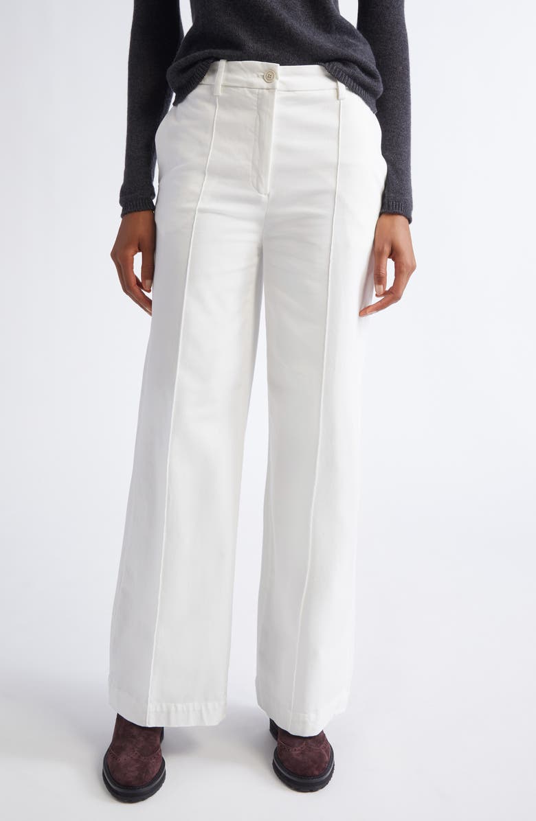 Eleventy Wide Leg Pants, Main, color, 01 White