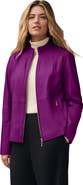 Jessica London Zip Front Leather Jacket