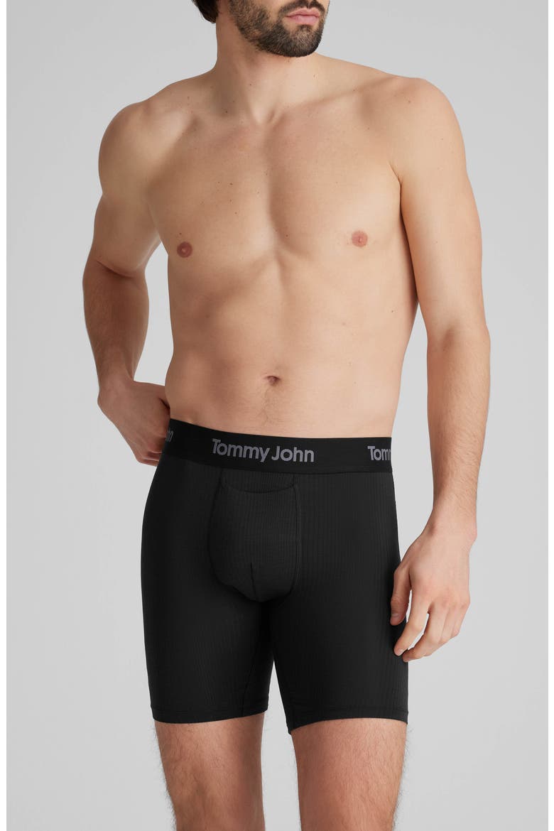 Second Skin Luxe Rib 6-Inch Boxer Briefs, Main, color, BLACK BEAUTY