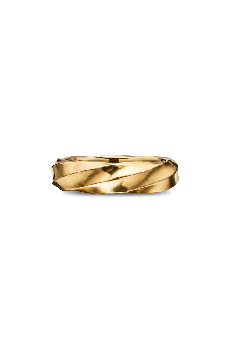 David Yurman Cable Edge<sup>™</sup> Band Ring in Recycled 18K Gold, 6mm, Main, color, 18K Gold Recycled
