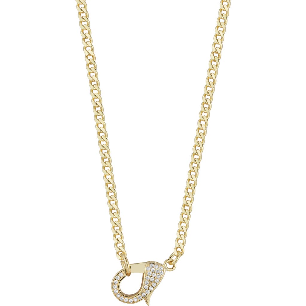 Chloe & Madison Chloe And Madison 14k Over Silver Cz Choker Necklace In Gold