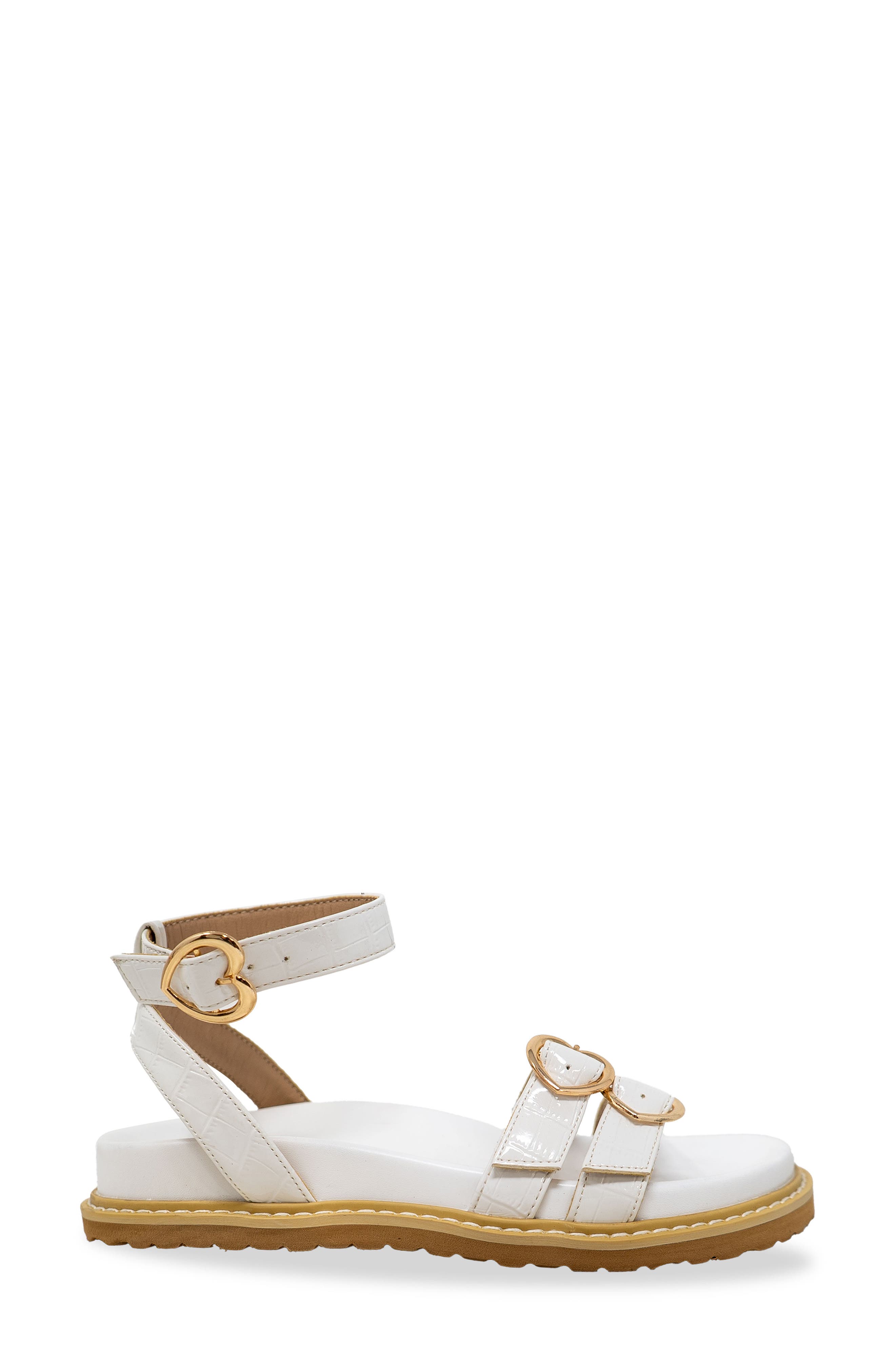 Elaxi Flatform Sandal, Alternate, color, WHITE CROCODILE