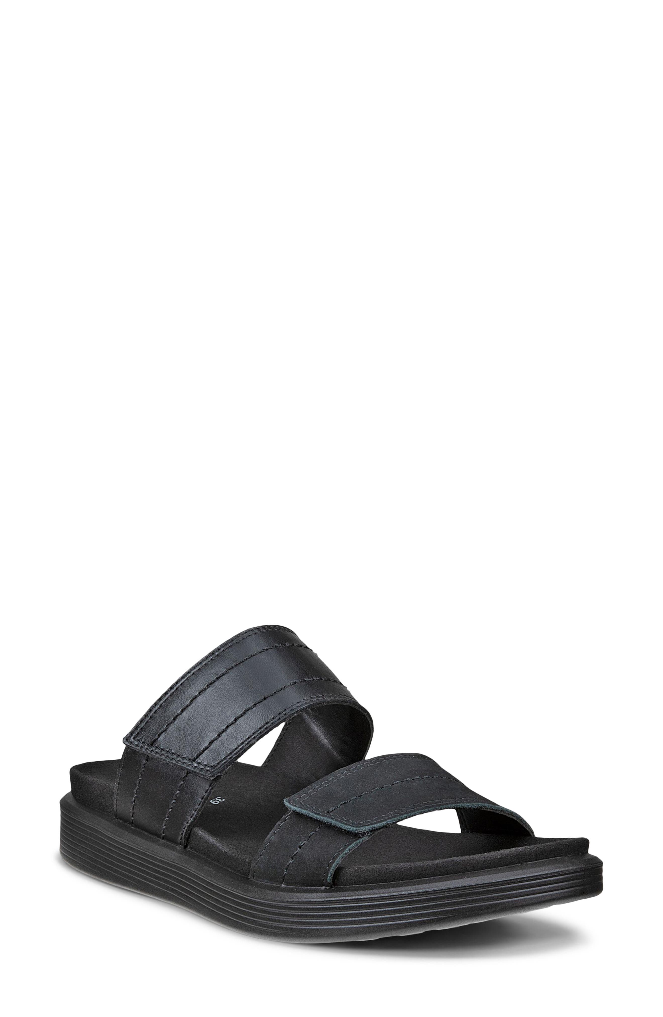 ECCO Soft Mule Sandal, Main, color, Black/ Black
