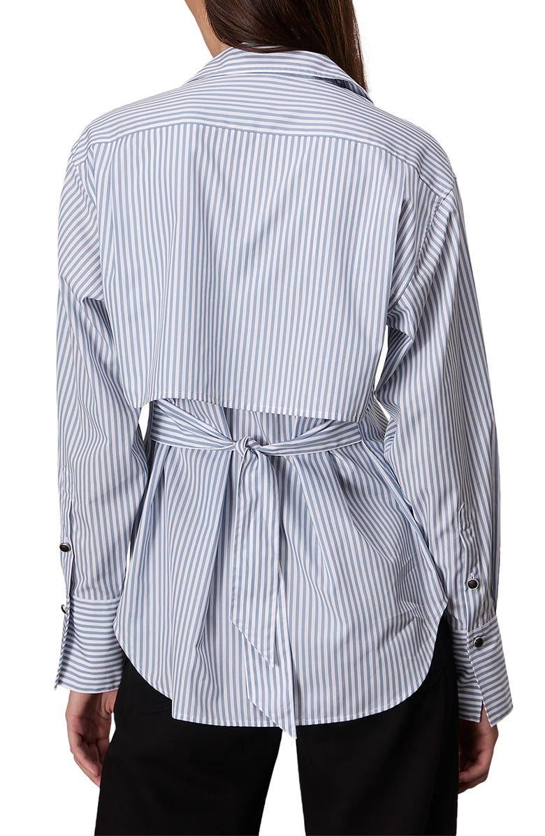 rag & bone Eve Stripe Tie-Back Button-Up Shirt, Alternate, color,