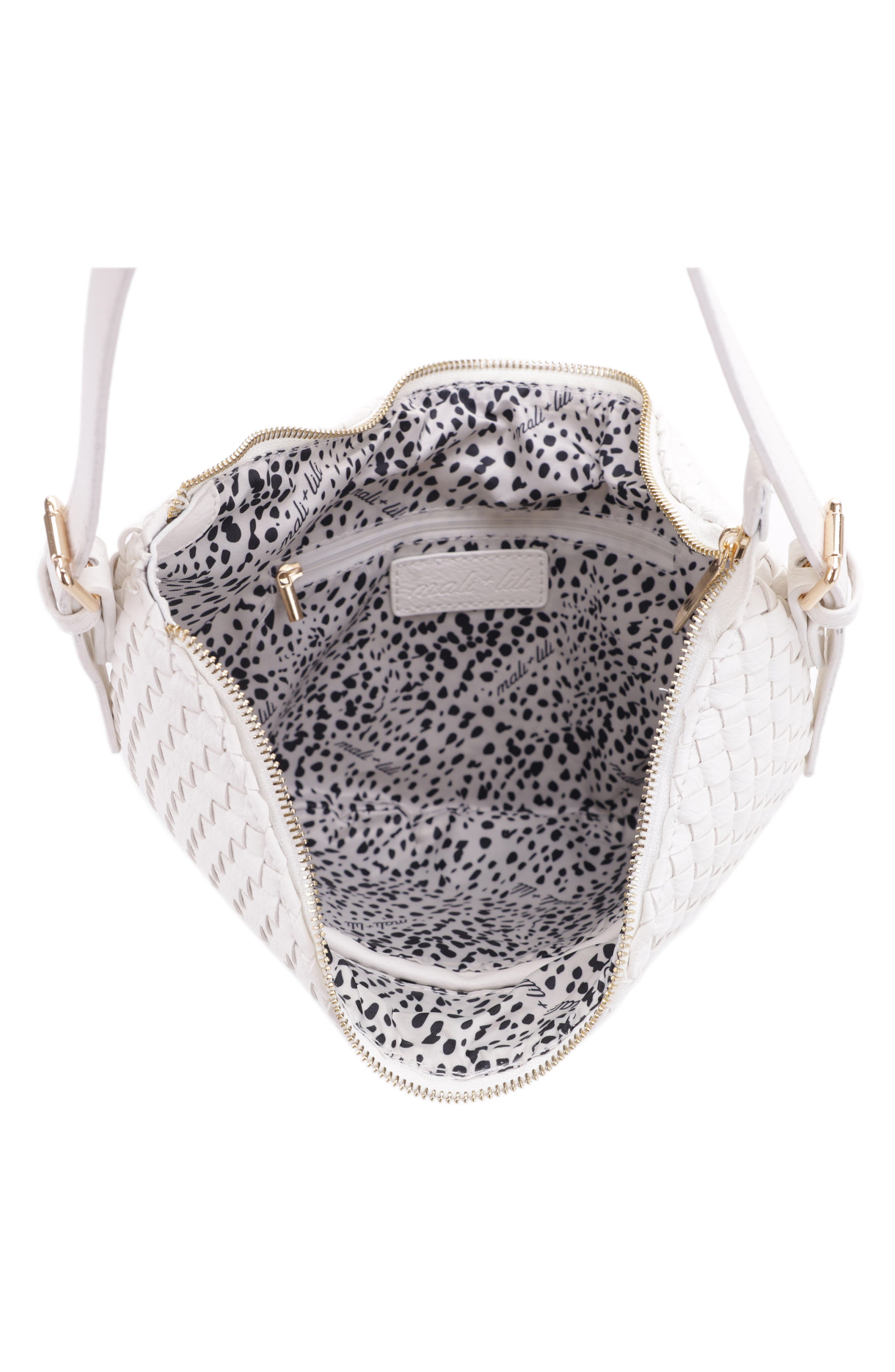 Mali + Lili Becca Woven Shoulder Bag, Alternate, color, Ivory